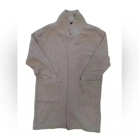 Zara Light Grey Open Cardigan Size Medium - Picture 5 of 9